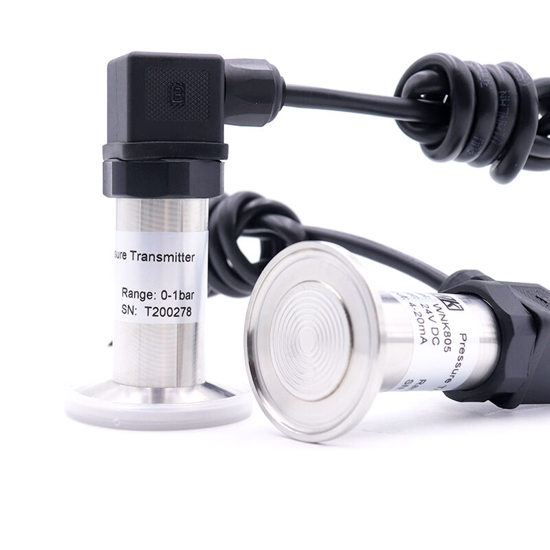 फैक्टरी खाद्य चिकित्सा उद्योग स्वच्छता फ्लश डायाफ्राम प्रेशर सेंसर ट्रांसमीटर तरल पानी खाद्य दूध पेय स्वच्छता के लिए